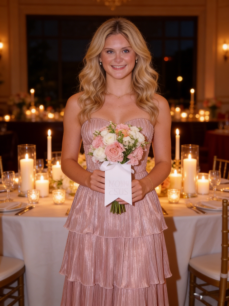 Shiny Special Fabric Sweetheart Strapless A-Line Floor Length Prom Dress, PD4115