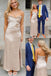 Shiny Soft Satin Sweetheart Pleated Sheath Floor Length Prom Dress With Split, PD4109