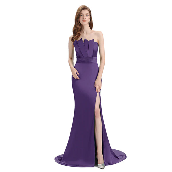 Mismatched Mermaid Plum Sexy Elegant Mermaid Long Bridesmaid Dresses, BD3394