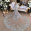 Long Sleeves High Neck Lace Popular Free Custom Wedding Dresses, Bridals Gowns With Train, WD0265