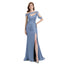 Mismatched Mermaid Slate Blue Sexy Elegant Mermaid Long Bridesmaid Dresses, BD3397