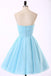 Cheap Chiffon Light Blue Cute homecoming prom dresses, CM0018 - SposaBridal