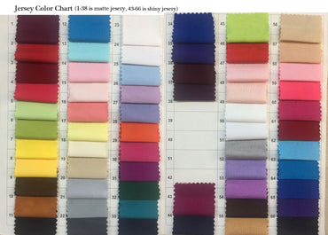 Jersey Color Fabric Swatches