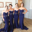 Women Sexy Mermaid Sweet Heart Royal Blue Cheap Long Wedding Party Bridesmaid Dresses, WG106