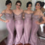 Mermaid Sweet Heart Off Shoulder  Affordable Long Wedding Party Bridesmaid Dresses, WG123