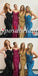 Sexy Sequin Sweetheart V-Neck Sleeveless Mermaid Long Prom Dresses,PD3674