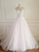 Strapless Pale Pink Long Custom Cheap Custom Wedding Dresses, WD308