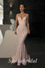 Sexy Sequin Spaghetti Straps V-Neck Sleeveless Mermaid Long Prom Dresses, PD3587