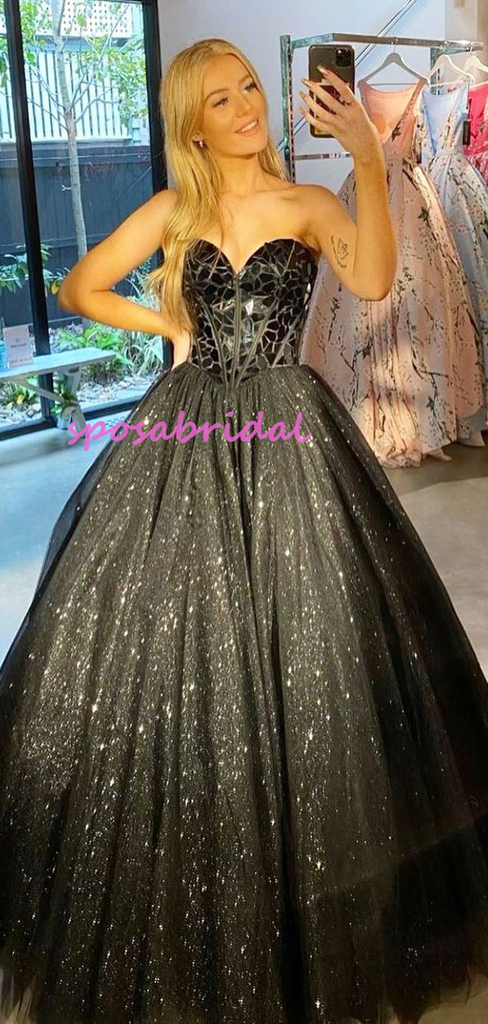 Charming Sweetheart Sheath Floor-length Sparkling Long Prom Gown, PD3003