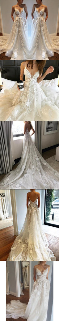 Charming New Arrival Straps Popular Pretty High Quality Lace Appliques Prom Dress, PD0371 - SposaBridal