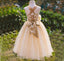 Lovely Lace  Sleeveless Lace Up Back Lace Flower Girl Dresses With Handmade Flower Sash, FGS032