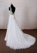 Sexy Backless V Neck Cheap Beach Wedding Dresses Online, WD381