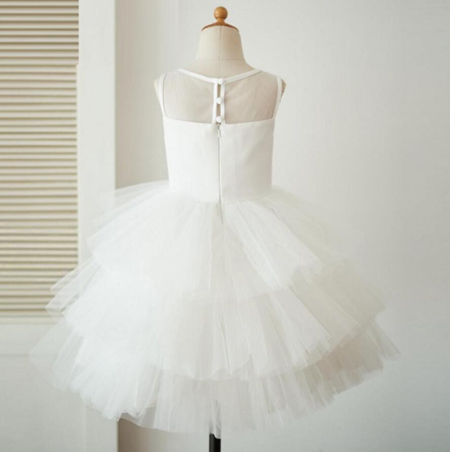 Lovely Ivory Tulle Lace Flower Girl Dresses, Ballet Dresses, Little Girl Dresses, FG072