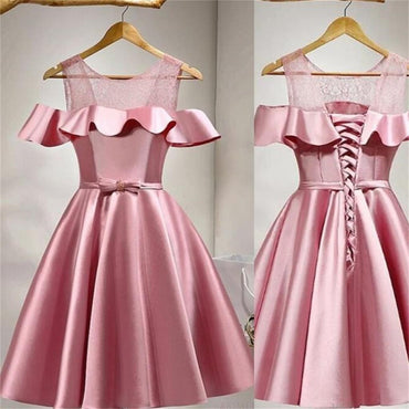 Simple Unique Short Prom Dress, Junior Graduation  A-line Elegant Homecoming Dress, PD0350
