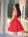 Red Simple Sweetheart Cheap Homecoming Dresses Under 100, CM589