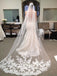 Simple Delicate Tulle Long Wedding Veils For Wedding Party , WV0110