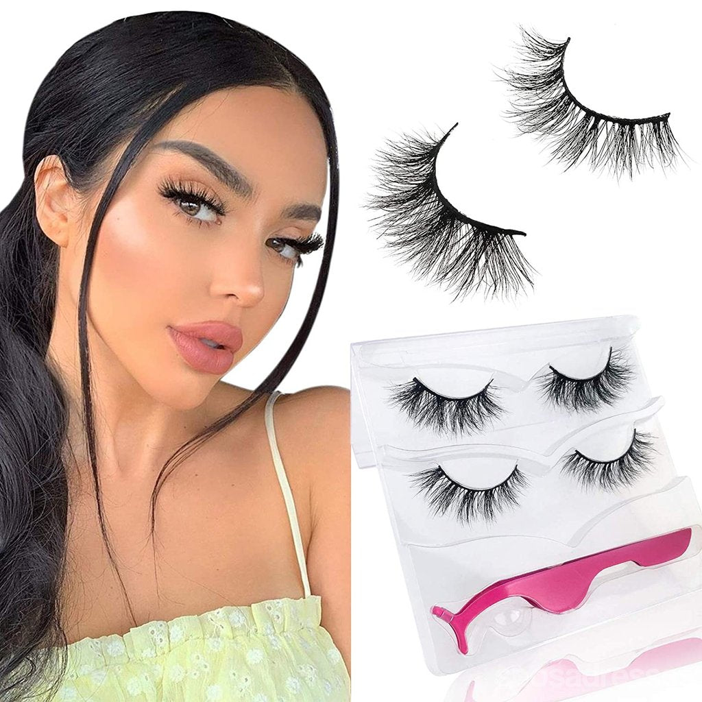 3D Mink Eyelashes, 4 Pairs Fake Eyelashes Natural Mink Lashes, GIFT05