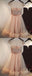 A-Line Short Cheap Cap Sleeves Tulle  Beautiful Homecoming Dresses with Beading Homecoming Dresses, BD0234 - SposaBridal
