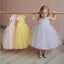 A-line Pink Purple Ivory Yellow Tulle Flower Girl Dresses, FG152