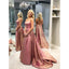 A-line Spagheti Straps Simple Sparkly Formal Long Modest Prom Dresses PD1608