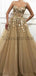 A-line Unique Deiagn Tulle Formal Modest Long Prom Dresses with appliques PD1614