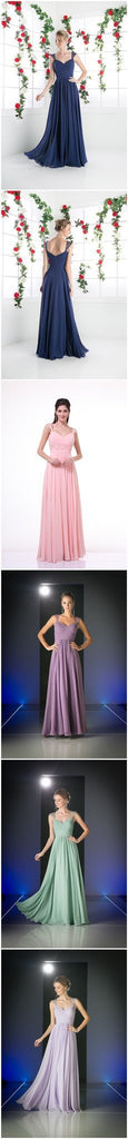 Chiffon Cheap Simple Cocktail Evening Long Prom Dresses Cheap Bridesmaid Dresses , PD0156