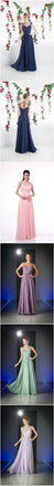 Chiffon Cheap Simple Cocktail Evening Long Prom Dresses Cheap Bridesmaid Dresses , PD0156