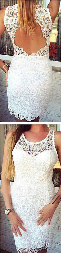 Lace Mermaid Junior Open Back Graduation Cute Homecoming Dress Sweet 16  Cocktail Dresses,PD0002