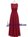 Burgundy Long Chiffon Floor-length Cheap Popular V Neck Bridesmaid Dresses, Wedding Party Dresses , WG236 - SposaBridal