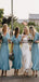 Cheap Short Sleeves Beach Summer Modest Bridesmaid Dresses WG797