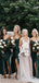 Cheap Popular Spaghetti Straps Simple Green Bridesmaid Dresses WG681