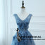 Sexy V-neck Low Back Women Formal Evening Prom Party Dresses Long Lace Flowers Bridesmaid Dresses ,WG321