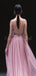 Custom Pink Elegant Pretty Unique Modest Long Prom Dresses, party dresses,PD1428