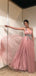 Custom Pink Elegant Pretty Unique Modest Long Prom Dresses, party dresses,PD1428