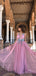 Custom Pink Elegant Pretty Unique Modest Long Prom Dresses, party dresses,PD1428