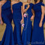 Elegant Formal Blue One Shoulder Neckline Full-length Mermaid Wonderful Bridesmaid Dresses WG572