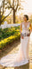 Full Lace V-Neck Mermaid Beach Vintage Long Wedding Dresses WD0545