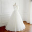 Glamorous Unique New Design White A-line Elegant Formal Weeding Dresses with Bow , WD0273