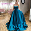 Elegant Halter Spaghetti Strap Simple Floor-length Prom Dress, PD3007