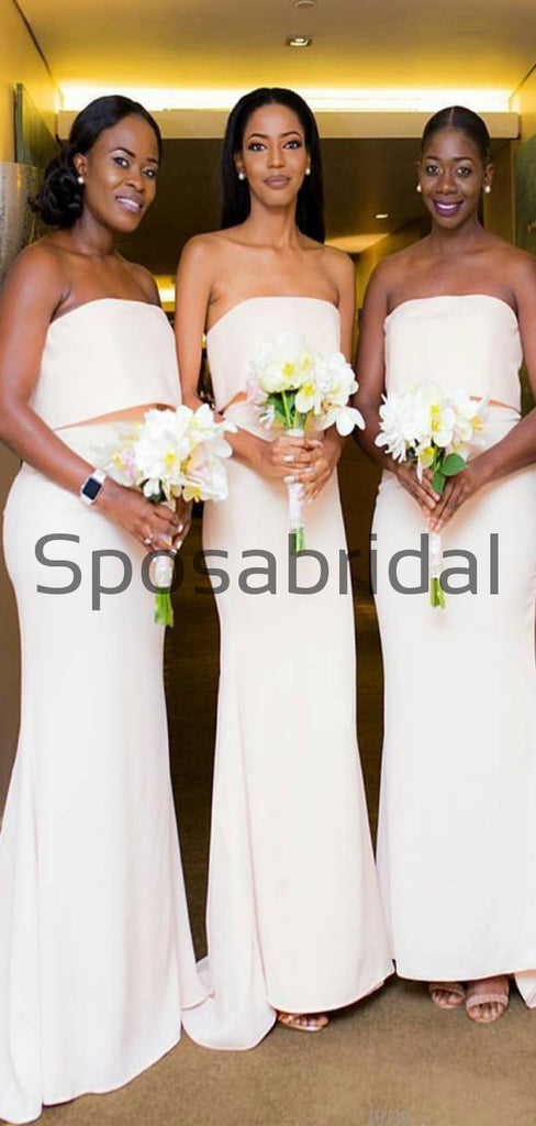 Ivory Mermaid Unique Elegant Long Bridesmaid Dresses WG881