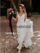 Mermaid Elegant Beach Long White Wedding Dresses WD0547