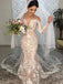 Sexy Mermaid Long Sleeves Lace Vintage Long Wedding Dresses WD0548