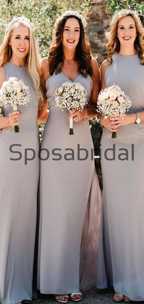 Mermaid Round Neck Long Elegant Formal Bridesmaid Dresses WG884