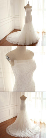 Mermaid Sexy Simple Summer Wedding Dresses, Elegant Formal Real Made Pretty Bridal Gowns , WD0279