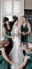 Mismatched Green Mermaid Elegant Long Bridesmaid Dresses WG822