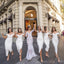 Off the Shoulder Mermaid Satin Simple Charming Custom Bridesmaid Dresses, WG551
