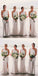 One Shoulder Side Split Mermaid  Simple Cheap Floor-length High Quality Bridesmaid Dresses, WG0492