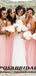 Pink Chiffon Cheap Mismatched A-Line Bridesmaid Dresses,WG344