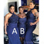 Plus Size ELegant Custom Made Formal  Blue Mismatch Bridesmaid Dresses, WG537