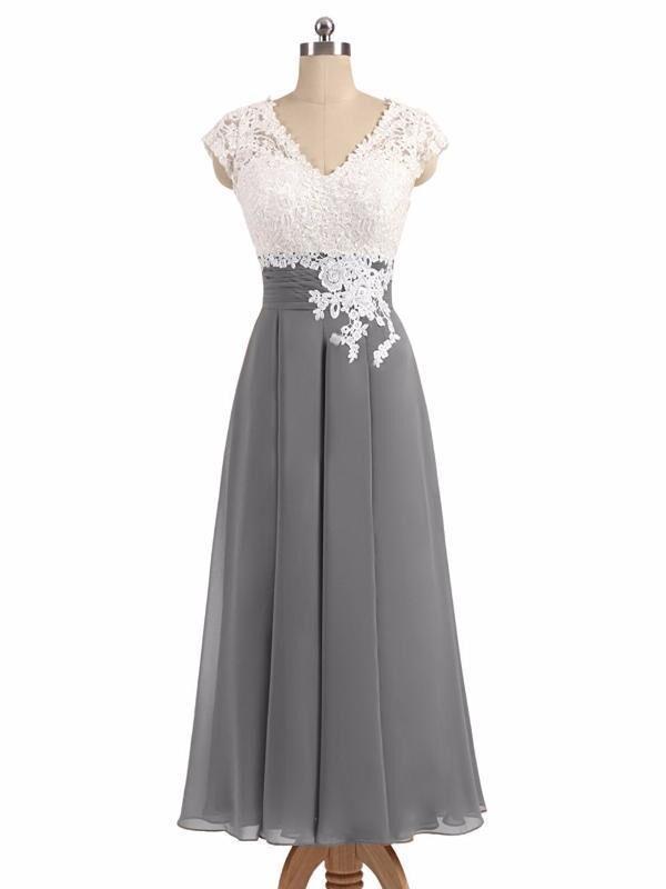 Chiffon Long Lace  V-Neck Cheap Most Popular Bridesmaid Dress, Prom Dress, PD0372